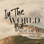 In the World, But Not of It  Part Three: Trust in God, Not Trust in Man